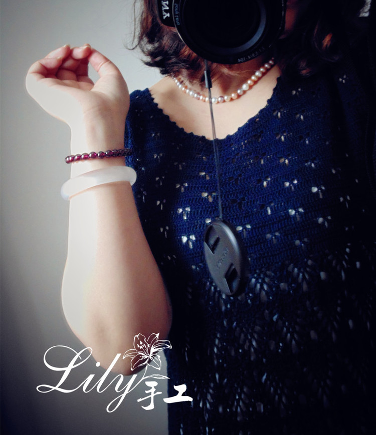 【Lily手工】--沁熙-又見(jiàn)黛痕--絲棉亞麻菠蘿裙 - Lily - Lily的手工編織天地