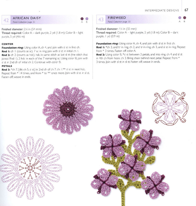 100LaceFlowersToCrochet 鉤單元花 - 紫蘇 - 紫蘇的博客