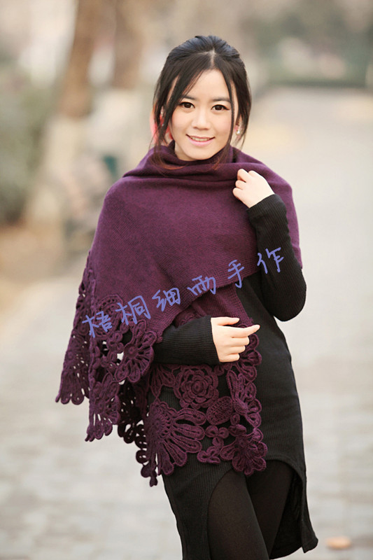 優(yōu)雅女人味組合山菊花披肩 - 梧桐細(xì)雨 - 指間物語(yǔ)