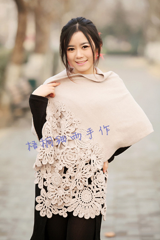 優(yōu)雅女人味組合山菊花披肩 - 梧桐細(xì)雨 - 指間物語(yǔ)