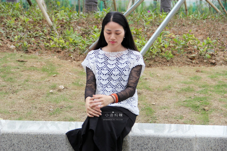 【小語(yǔ)媽咪】白樺林~~~春夏款套頭鉤衫（2016-12） - ☆小語(yǔ)媽咪♂  - ☆小語(yǔ)媽咪♂