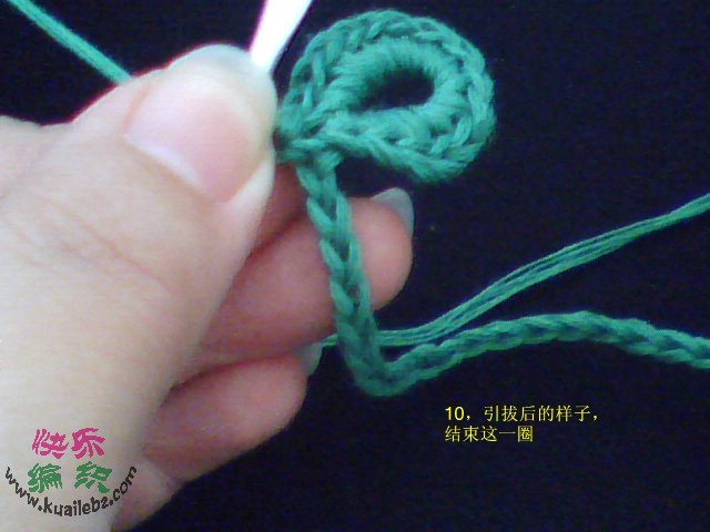 原創(chuàng)的立體花一線鉤Y教程 - 一片冰心 - 一片冰心 原創(chuàng)的立體花一線鉤Y教程 - 一片冰心 - 一片冰心