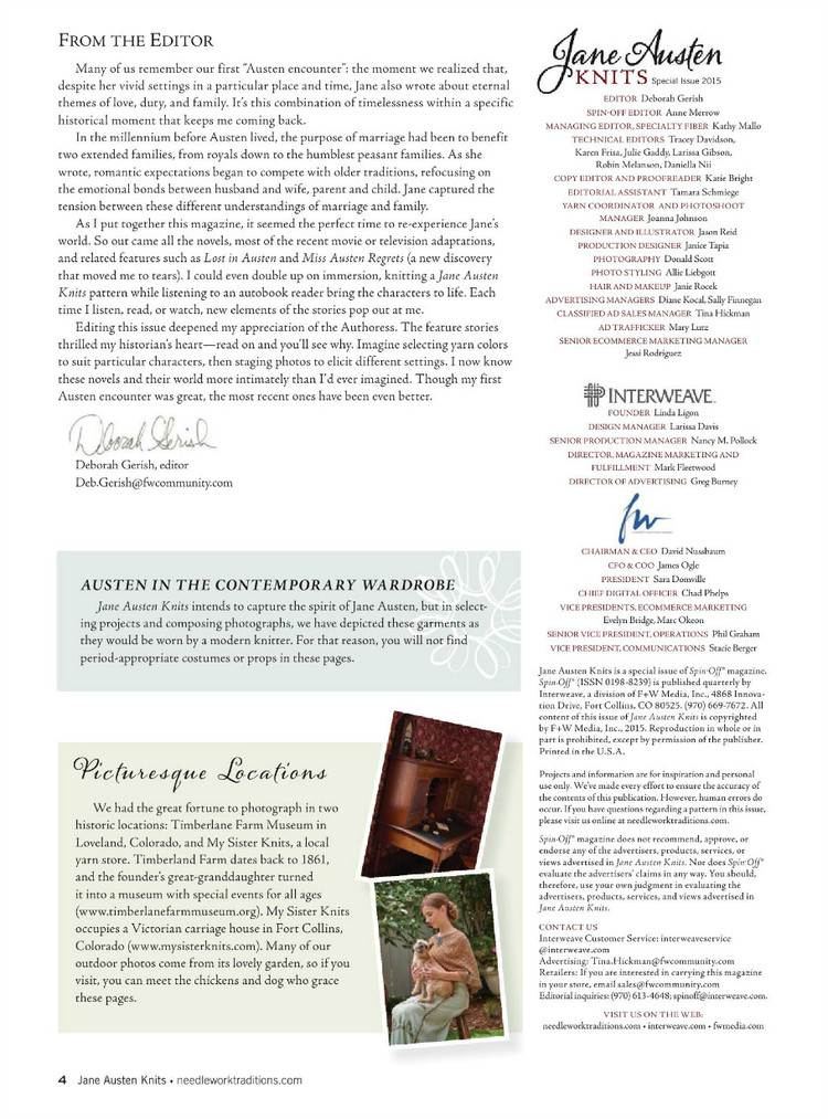 Interweaves Jane Austen Knits  Special Issue2015 - 輕描淡寫 - 輕描淡寫