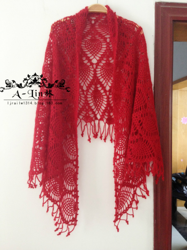 【A-Lin林】紅妝--經(jīng)典菠蘿花披肩201520 - A-Lin林 - A-Lin的手工博客