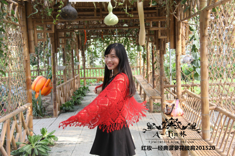 【A-Lin林】紅妝--經(jīng)典菠蘿花披肩201520 - A-Lin林 - A-Lin的手工博客