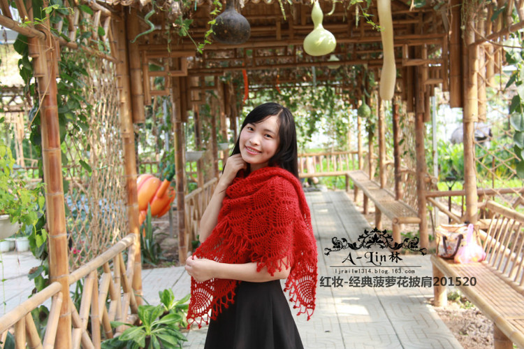 【A-Lin林】紅妝--經(jīng)典菠蘿花披肩201520 - A-Lin林 - A-Lin的手工博客
